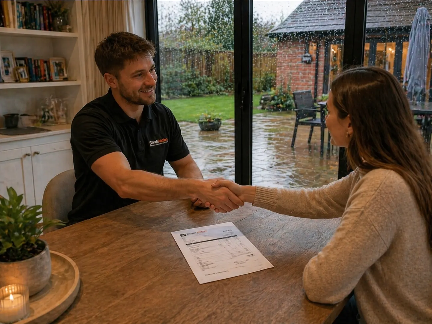 Blinds being measured and fitted – Harborne Blinds
