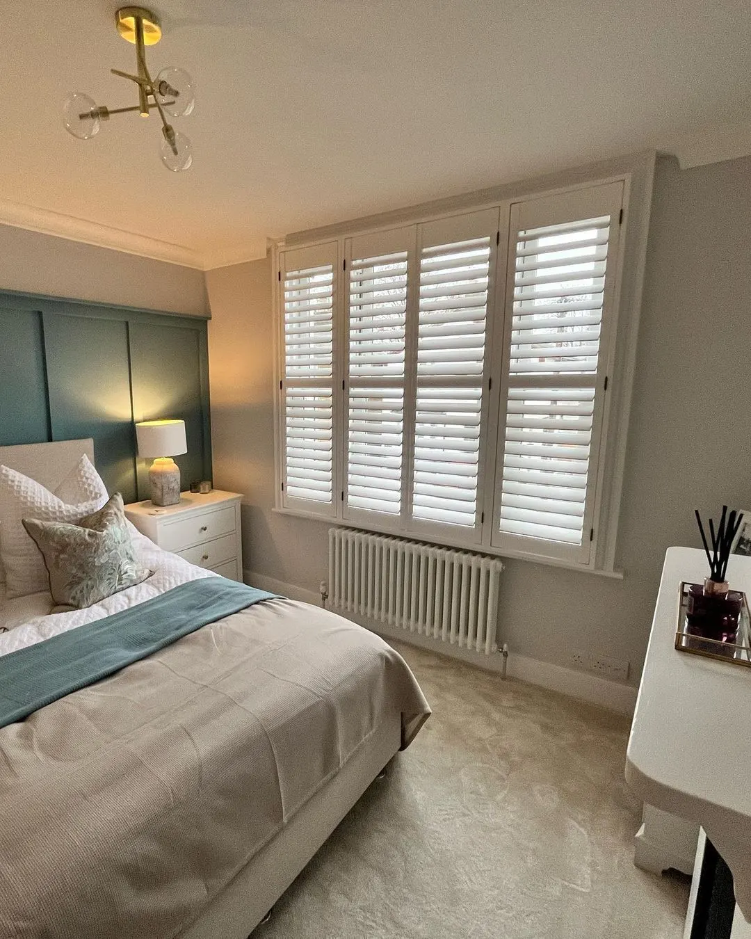 Plantation shutters with adjustable louvres – Harborne Blinds